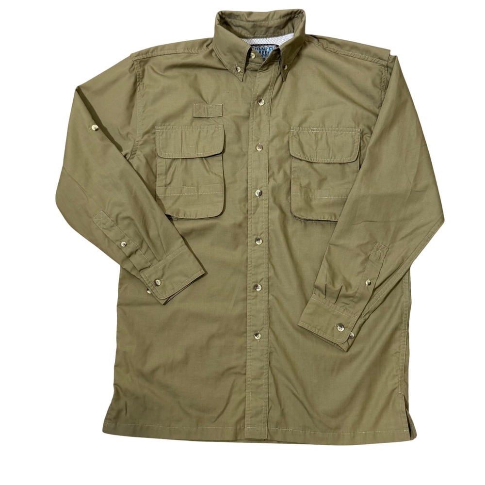 OKeefe's Reef Vented Fishing Shirt (XS) Mens Olive Quick Dry Mesh Made in USA